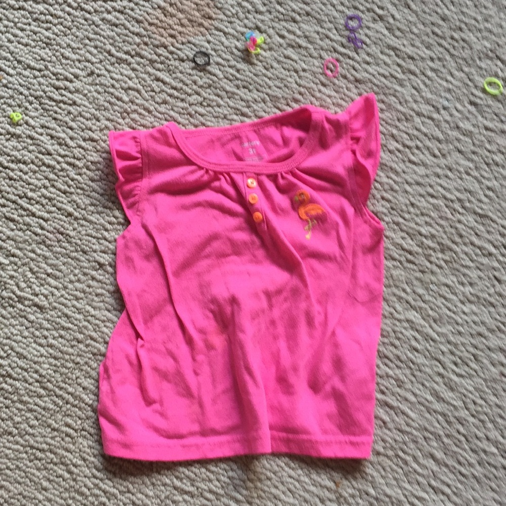 Pink soft flamingo shirt